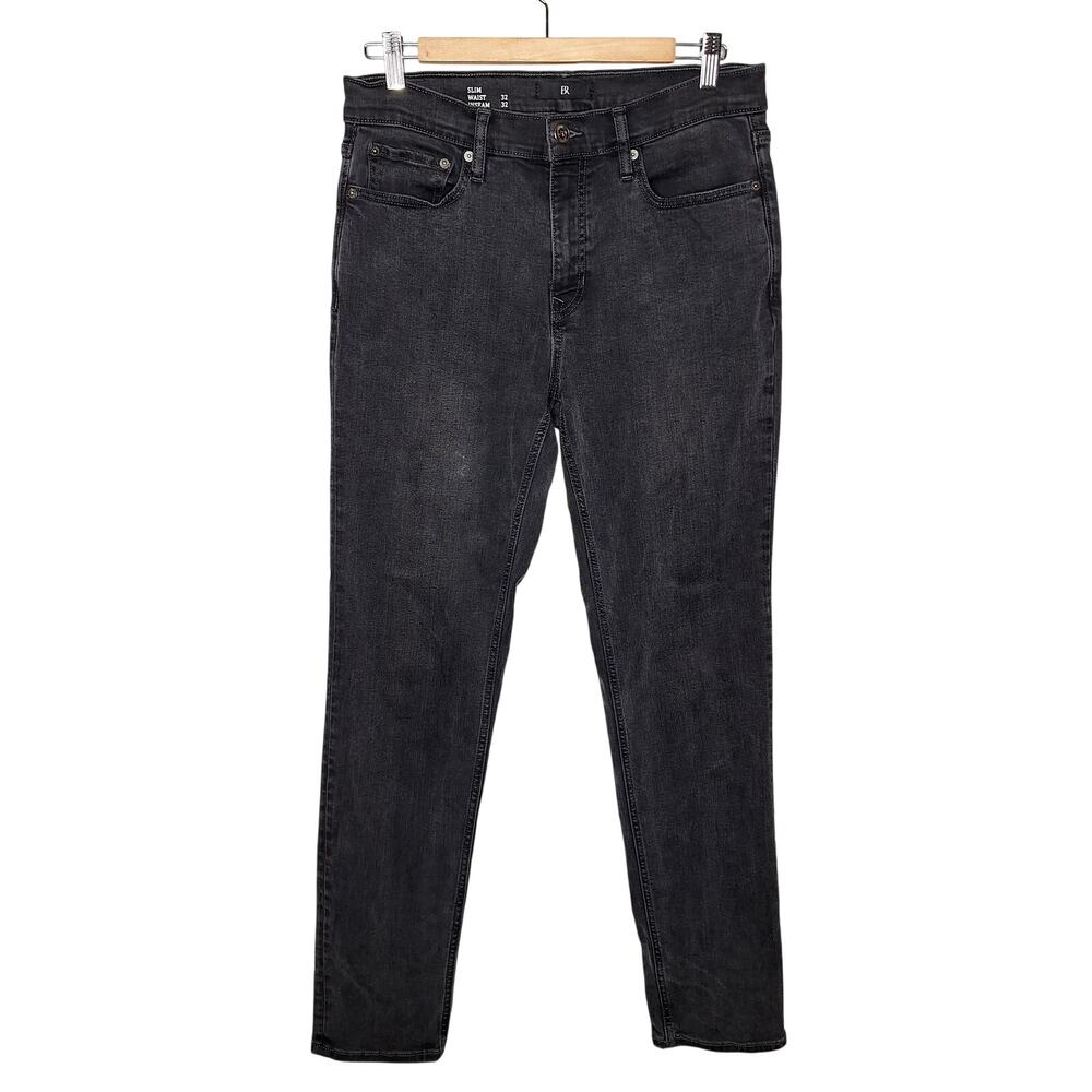 The Luxe Traveler Banana Republic Mens Slim Jeans 32 x 32 Dark Grey Wash Stretch